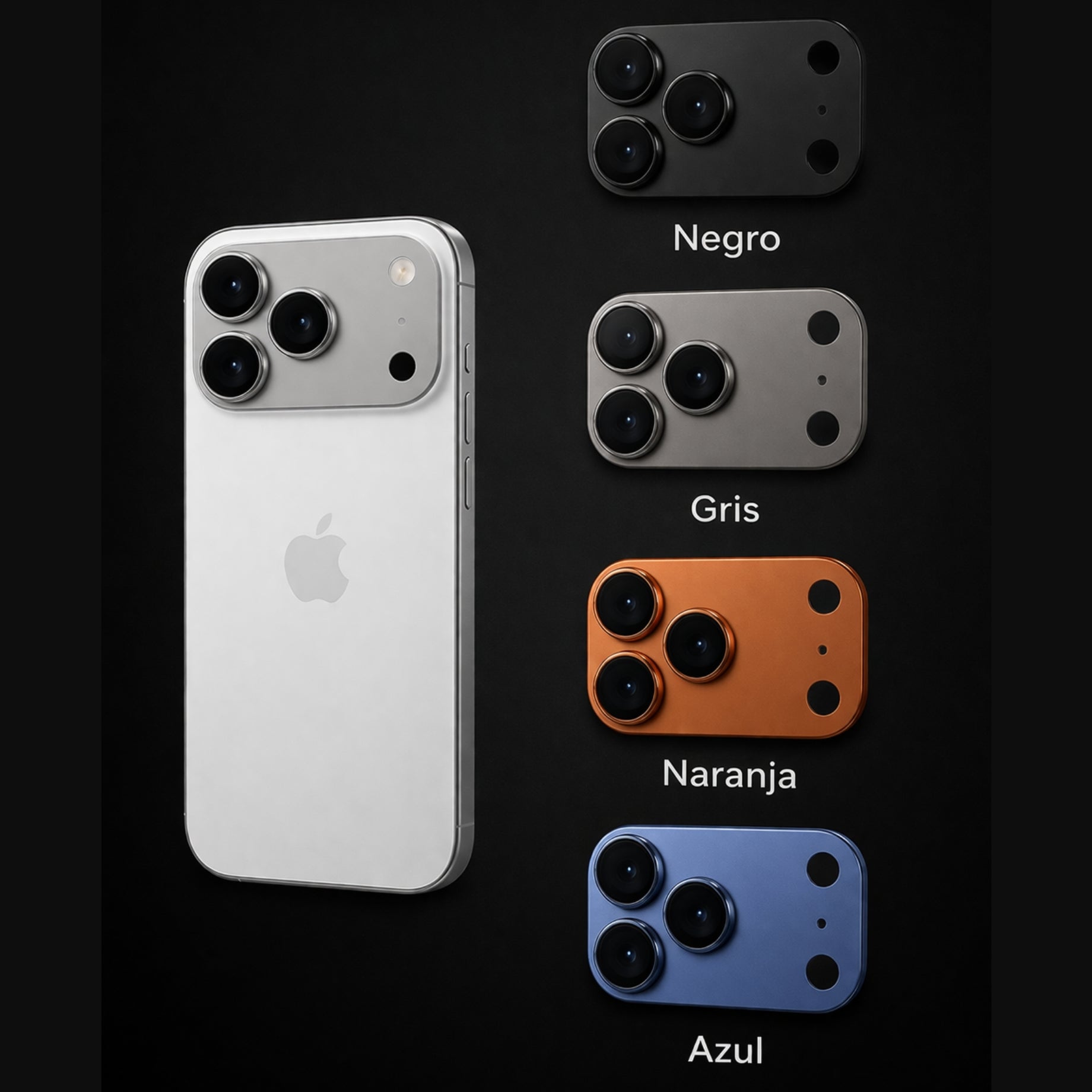 Protectores de Camara iPhone 17 Pro Max Metálicos